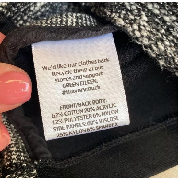 Eileen Fisher Jacket Tweed Color Block Cropped M - Picture 8 of 8